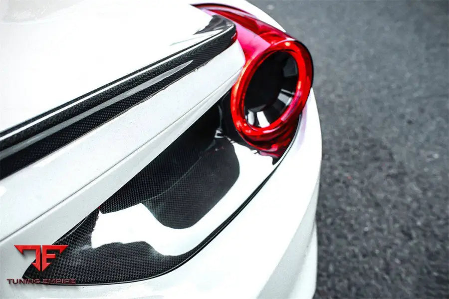 FERRARI 488 GTB SPYDER OE STYLE DRY CARBON FIBER REAR LIGHT SATELLITE COVERS BSD