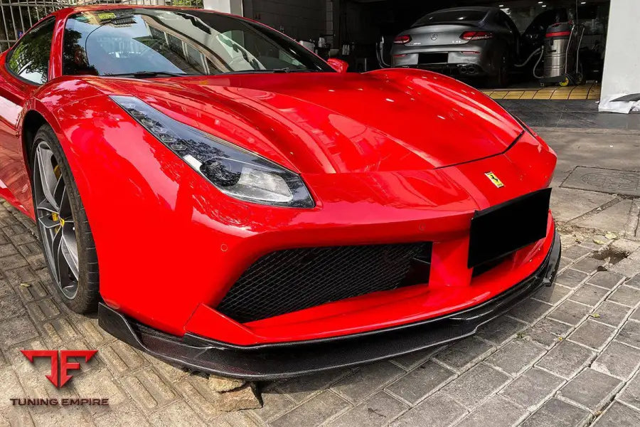 FERRARI 488 GTB & SPYDER RS STYLE CARBON FIBER FRONT LIP BSD