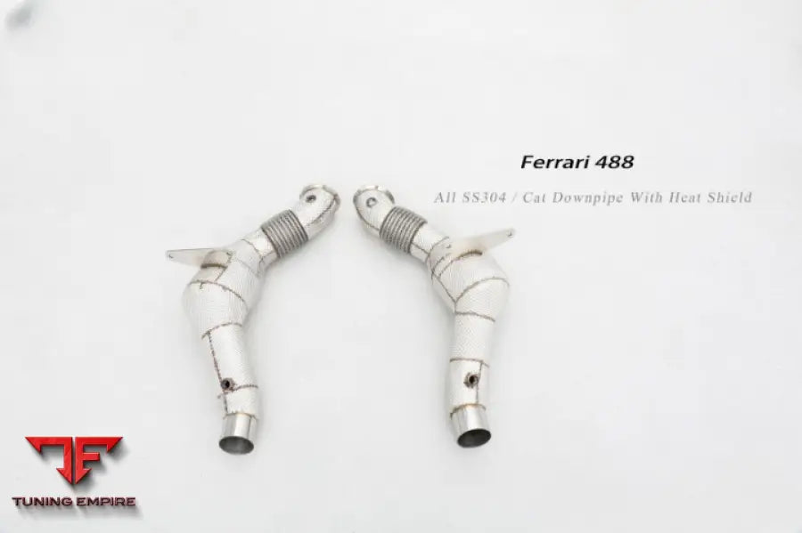 Ferrari 488 Pista All Ss304 Cat Downpipe With Heat Shield Exhaust System