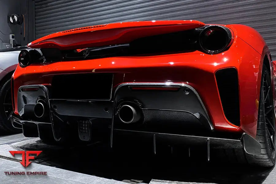 FERRARI 488 PISTA CARBON FIBER REAR DIFFUSER BSD