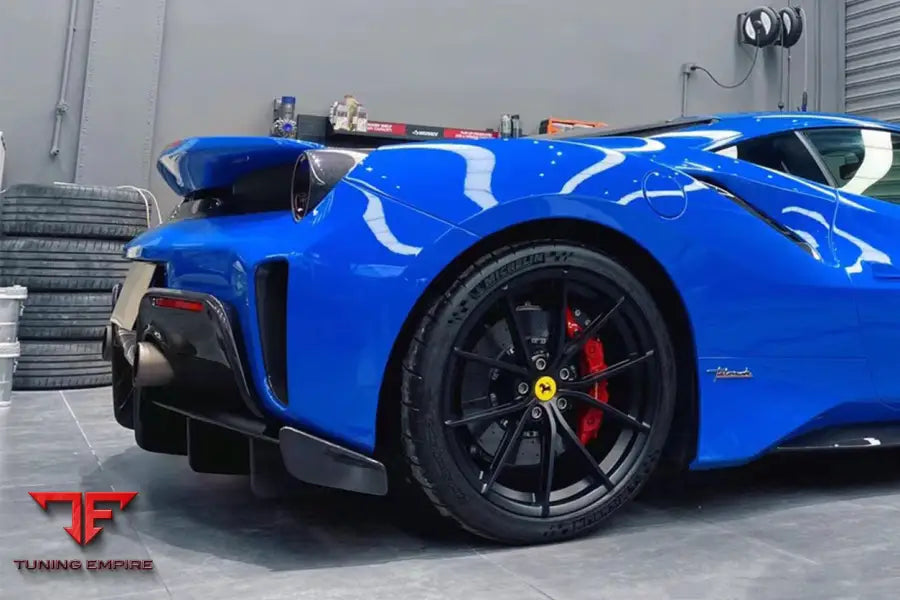 FERRARI 488 PISTA ORIGENAL REAR BUMPER CARBON FIBER UPPER SHELL BSD