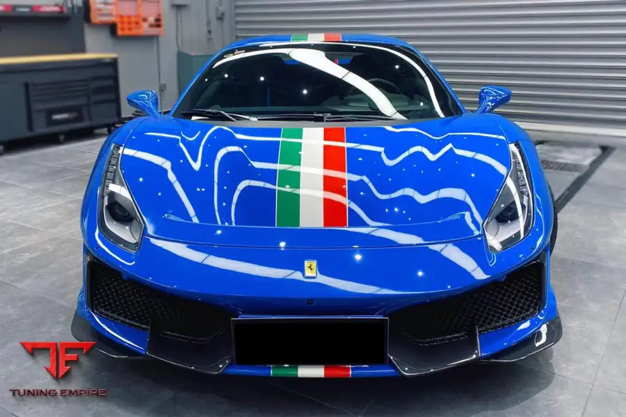 FERRARI 488 PISTA PARTIAL CARBON FIBER FRONT BUMPER BSD