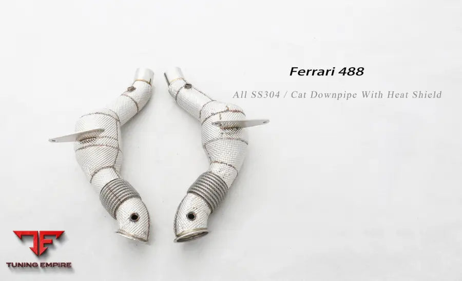 Ferrari 488 Spider Cat Downpipe With Heat Shield Exhaust System