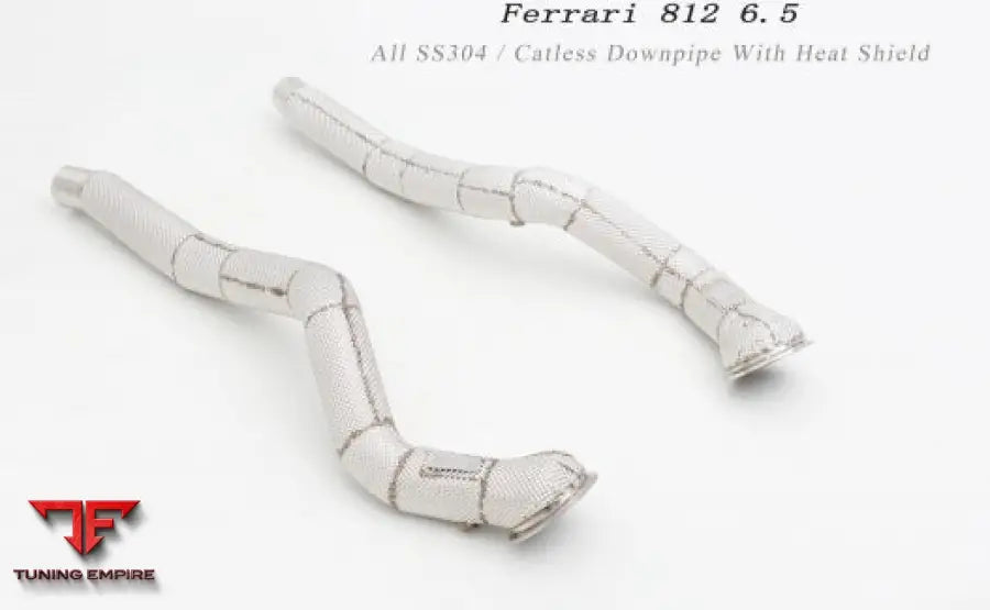 Ferrari 812 6.5 All Ss304 Catless Downpipe With Heat Shield Exhaust System