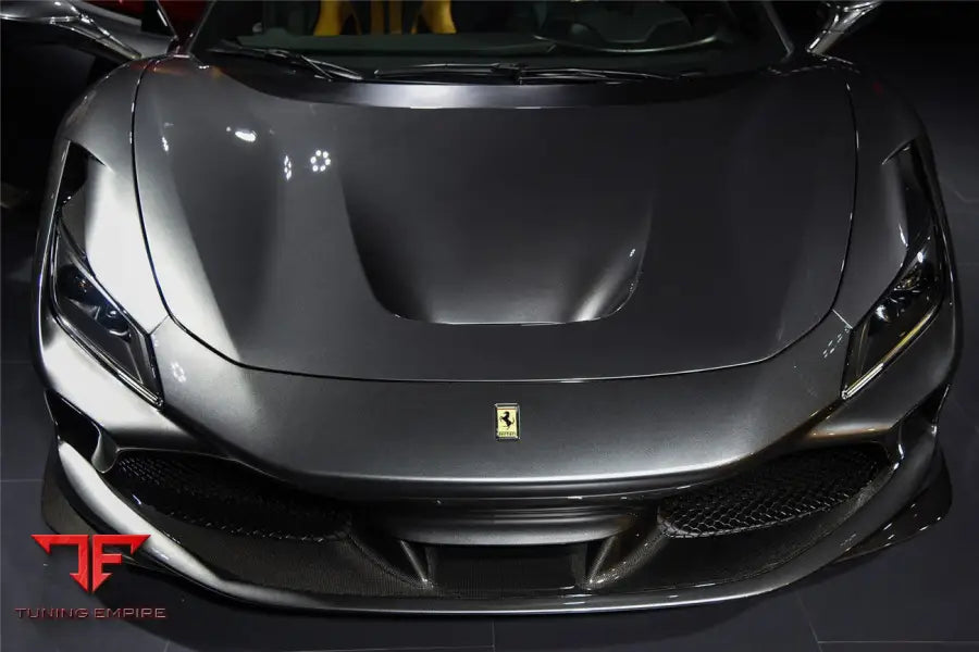 FERRARI F8 OEM STYLE AUTOCLAVE CARBON FIBER FRONT LIP SPLITTER BSD