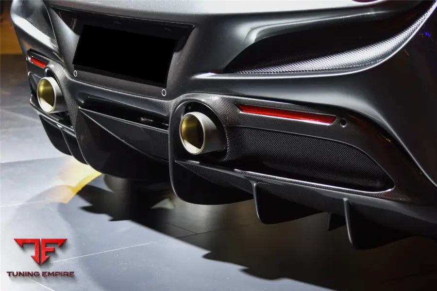 FERRARI F8 OEM STYLE DRY CARBON FIBER REAR DIFFUSER LIP BSD