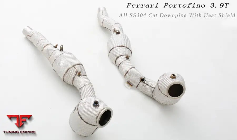 Ferrari Portofino 3.9T All Ss304 Cat Downpipe With Heat Shield Exhaust System