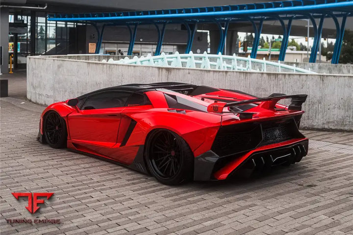 Lamborghini Aventador Lp700 Roadster Sv-Bkssii Style Engine Hood And Wing Bsd