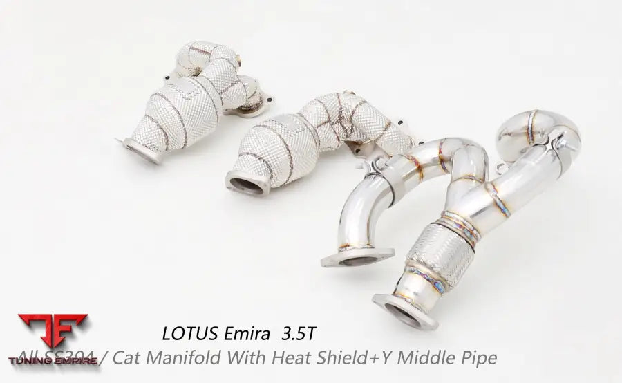 Lotus Emira 3.5T All Ss304 Cat Downpipe With Heat Shield Exhaust System