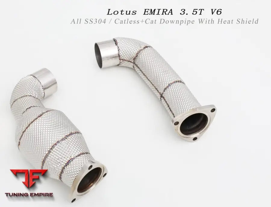 Lotus Emira 3.5T V6 All Ss304 Cat Downpipe With Heat Shield Exhaust System