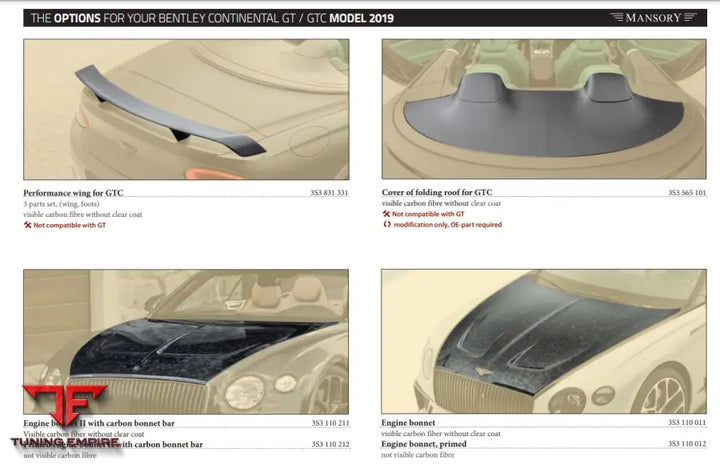 Mansory Bentley Continental Gt / Gtc - Add On