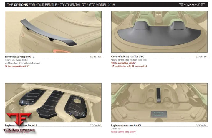 Mansory Bentley Continental Gt / Gtc Model 2019