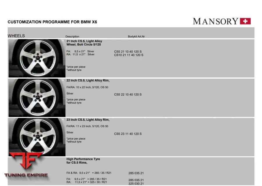 Mansory Bmw X6 | X6M E71