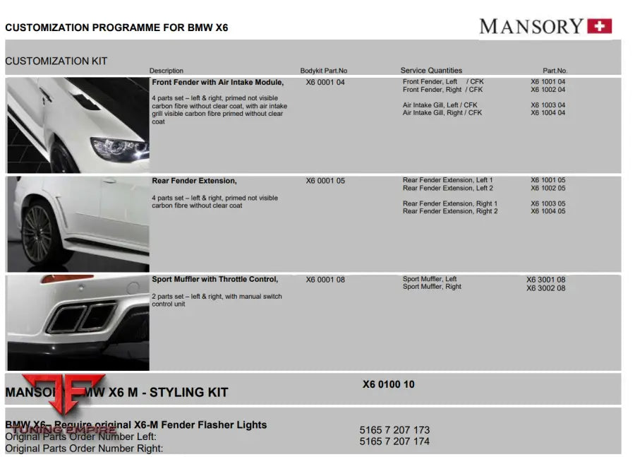 Mansory Bmw X6 | X6M E71