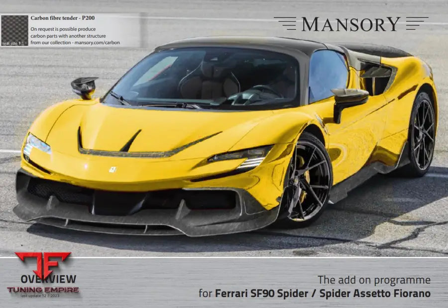 Mansory Ferrari Sf90 Spider Softkit Add-On Parts