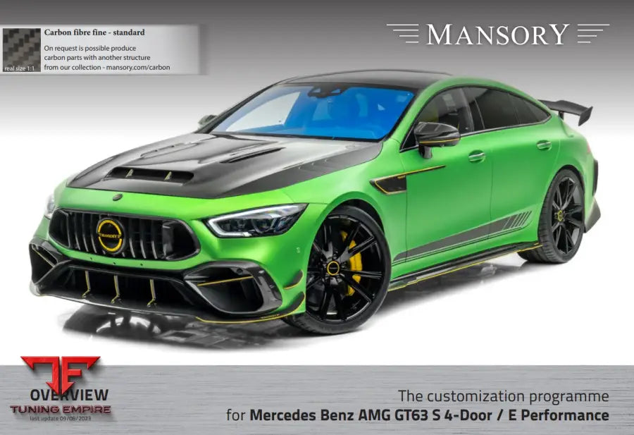 Mansory Mercedes Benz Amg Gt63 S 4-Door / E Performance