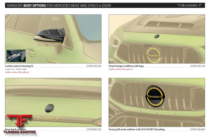 Mansory Mercedes Benz Amg Gt63 S 4-Door / E Performance