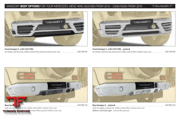 Mansory Mercedes-Benz G-Class Soft Kit (W463)