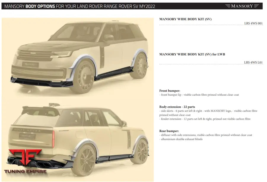 Mansory Land Rover Range Sv - My2022