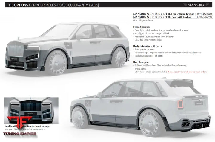 Mansory Rolls Royce Cullinan (My2025)