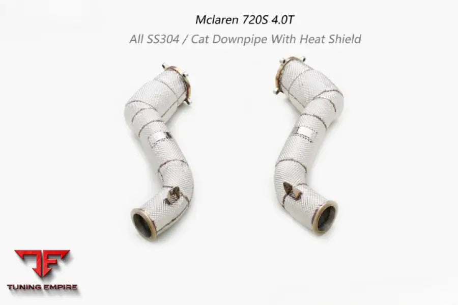 Mclaren 720S All Ss304 Cat Downpipe With Heat Shield Exhaust System