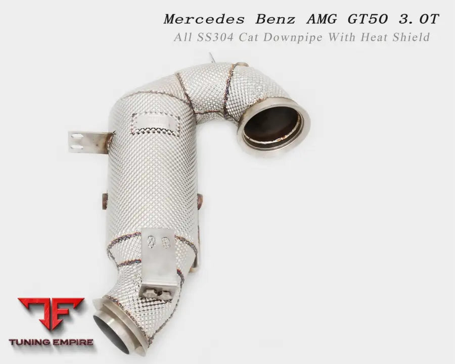 Mercedes Benz Amg Gt50 All Ss304 Cat Downpipe With Heat Shield Exhaust System