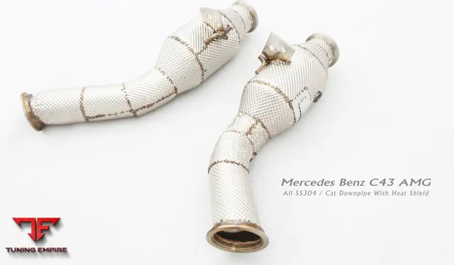 Mercedes Benz C Class Amg C43 W205 All Ss304 Cat Downpipe With Heat Shield Exhaust System