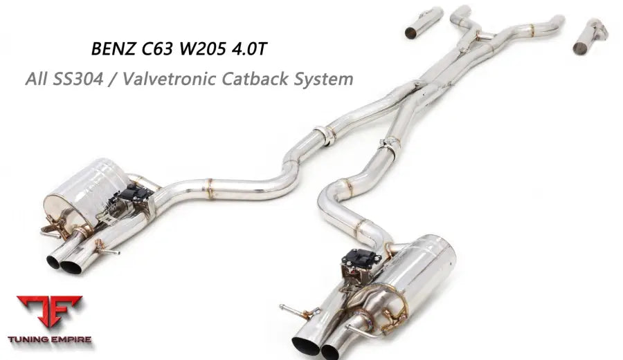 Mercedes Benz C Class Amg C63 W205 All Ss304 Valvetronic Exhaust System