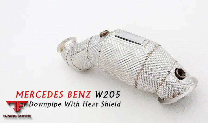 Mercedes Benz C Class W205 All Ss304 Cat Downpipe With Heat Shield Exhaust System