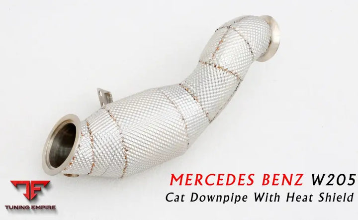 Mercedes Benz C Class W205 All Ss304 Cat Downpipe With Heat Shield Exhaust System