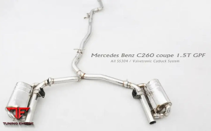 Mercedes Benz C Class W205 All Ss304 Valvetronic Exhaust System