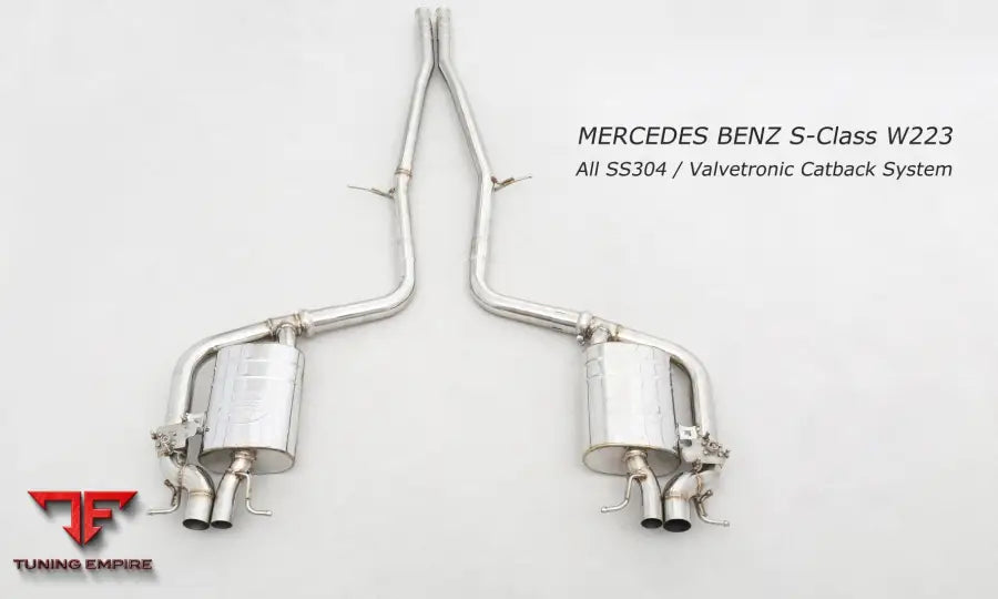 Mercedes Benz S Class W223 All Ss304 Valvetronic Exhaust System