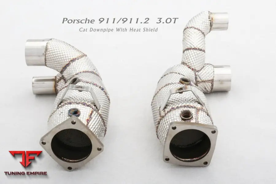 Porsche 991.2 All Ss304 Cat Downpipe With Heat Shield Exhaust System