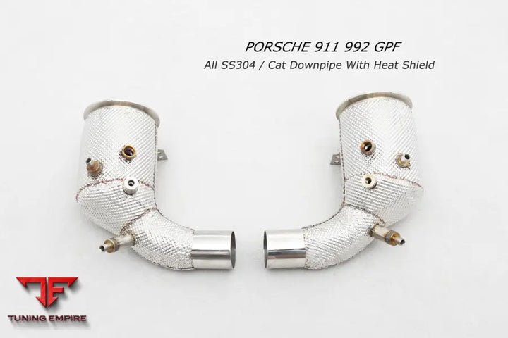 Porsche 992 Opf All Ss304 Cat Downpipe With Heat Shield Exhaust System