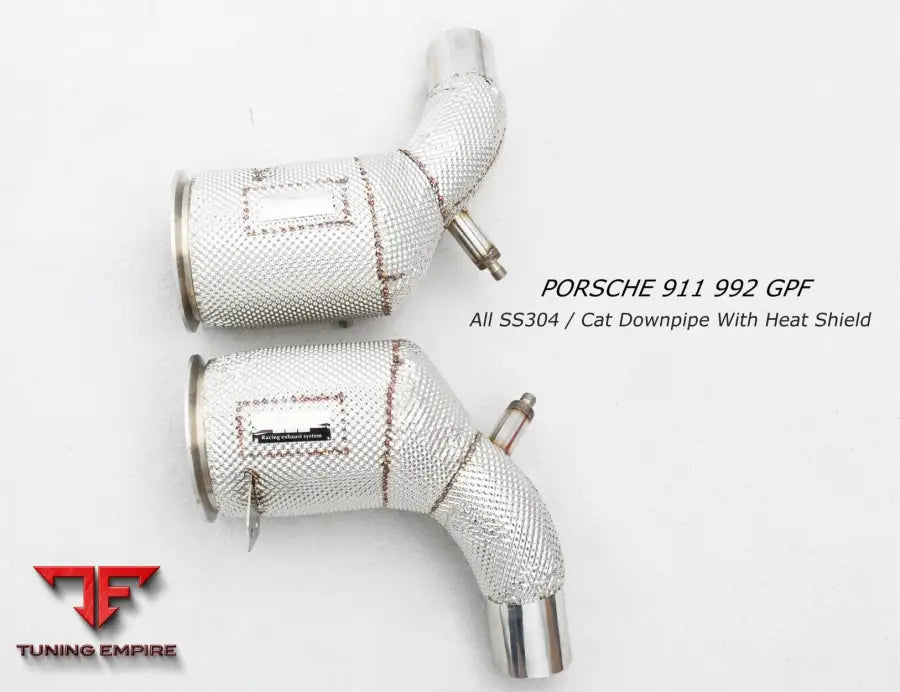 Porsche 992 Opf All Ss304 Cat Downpipe With Heat Shield Exhaust System