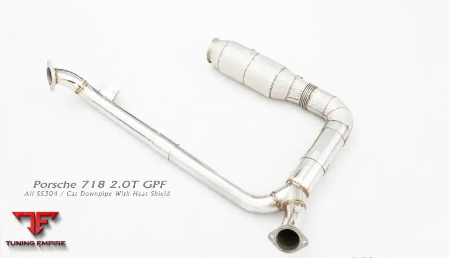 Porsche Cayman 718 2.0T All Ss304 Cat Downpipe With Heat Shield Exhaust System