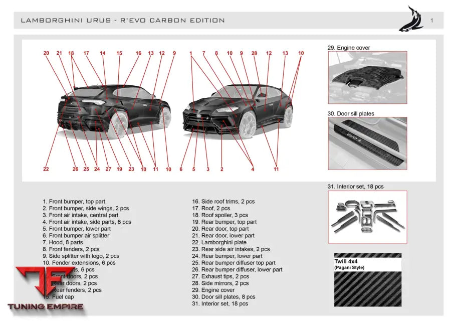 Top Car Lamborghini Urus R’evo - Carbon Edition