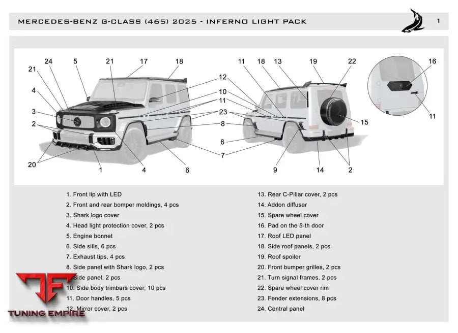 Top Car Mercedes-Benz G-Class (465) 2025 - Inferno Light Pack