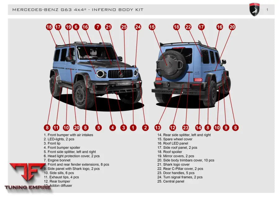 Top Car Mercedes-Benz G63 4X4² - Body Kit