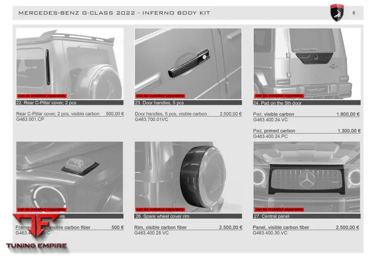 Top Car Mercedes-Benz G-Class 2022 - Inferno Body Kit