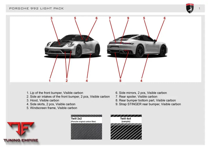 Top Car Porsche 992 Stinger Light Pack