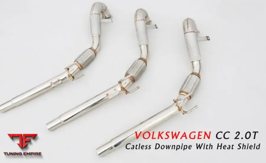 Volkswagen Cc 2019-2023 All Ss304 Catless Downpipe With Heat Shield Exhaust System